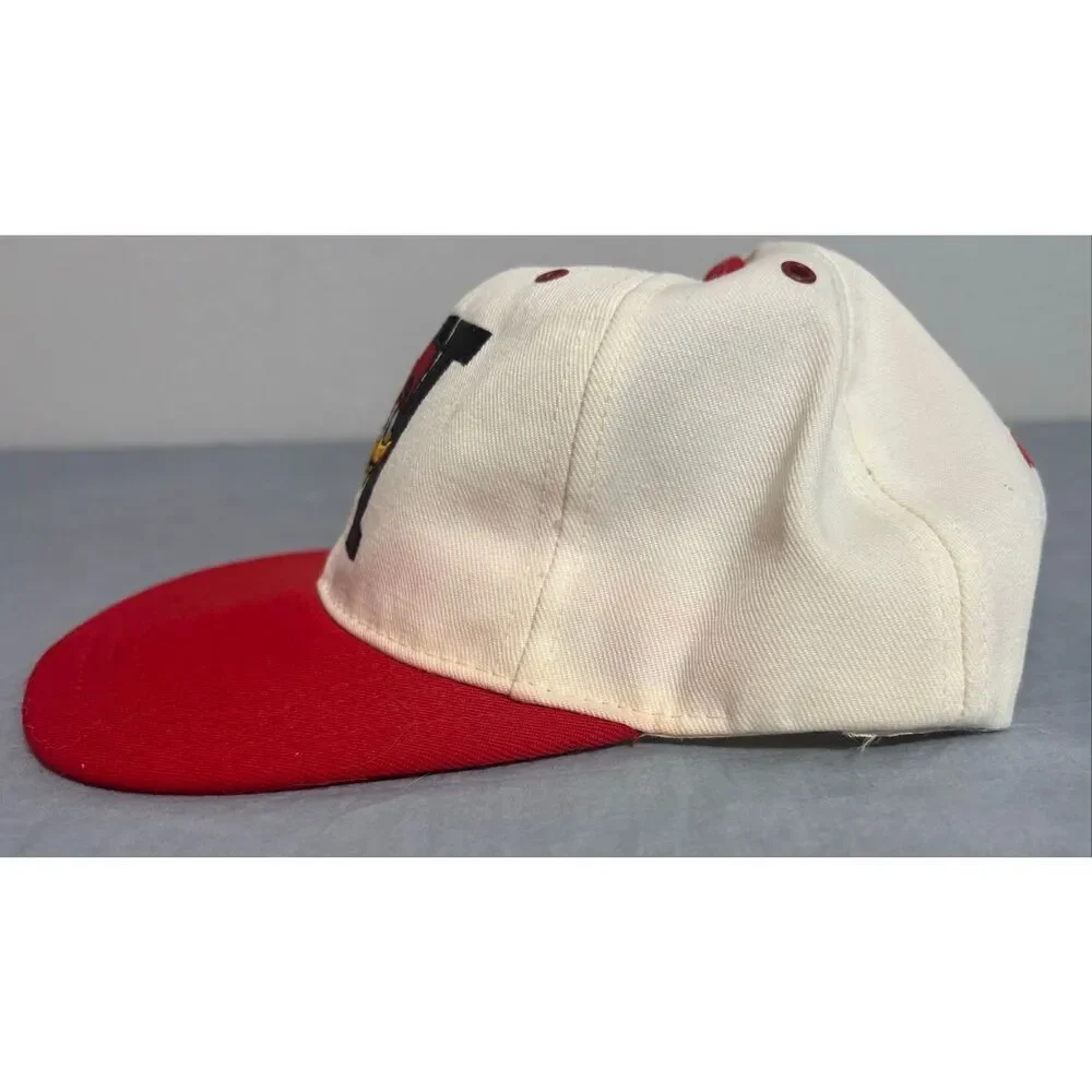 Vintage Woody Woodpecker Hat Cartoon Cap Universal Studios Red and White FLAW